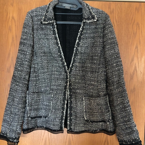 Ann Taylor Jackets & Blazers - Women's Black Tweed Jacket